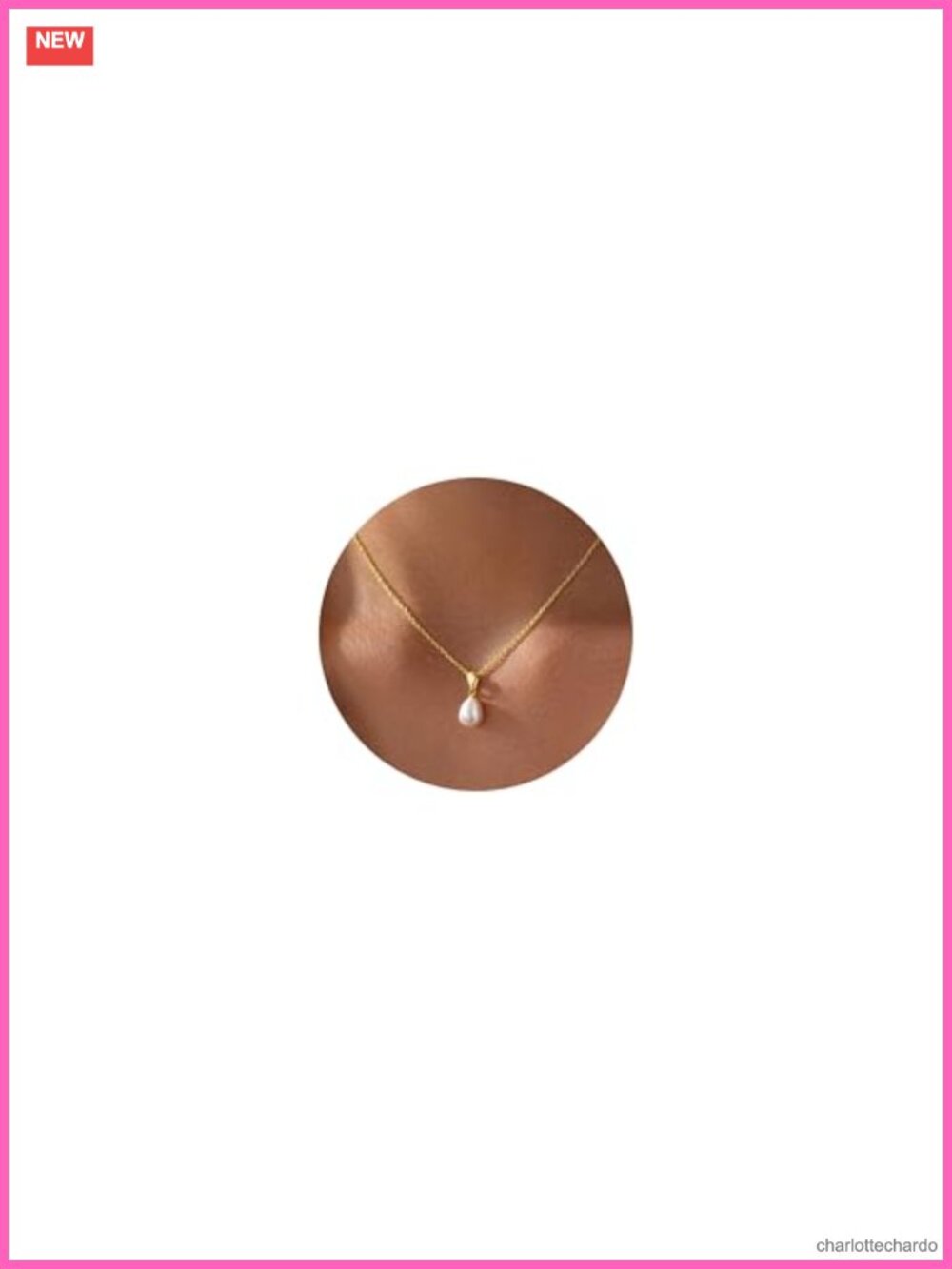 14K Gold Plated Pearl Pendant Necklace for Women, Brass, Lobster Clasp
